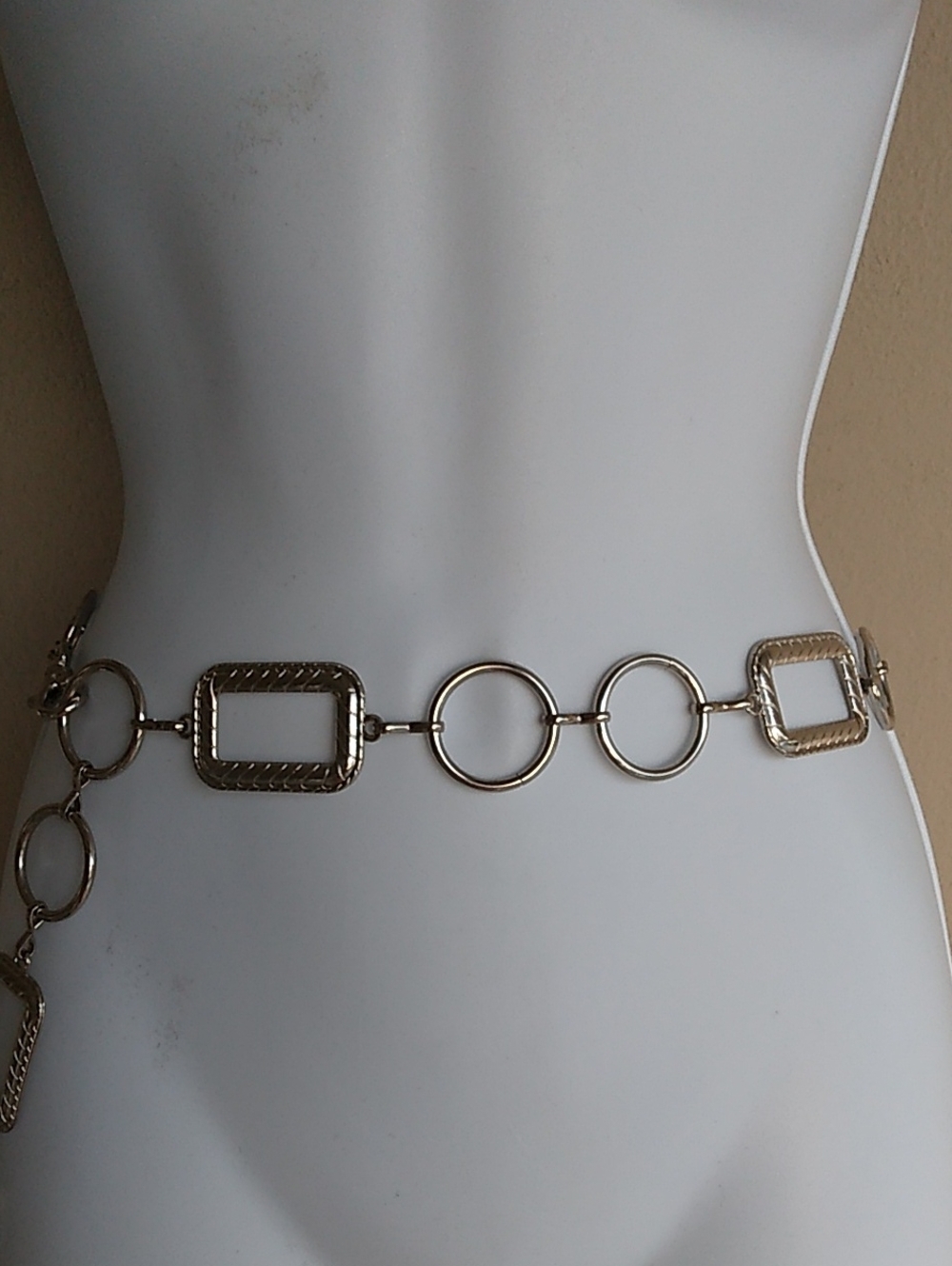 Gothic Metal Chain Belt Women's Silver Metal Belt